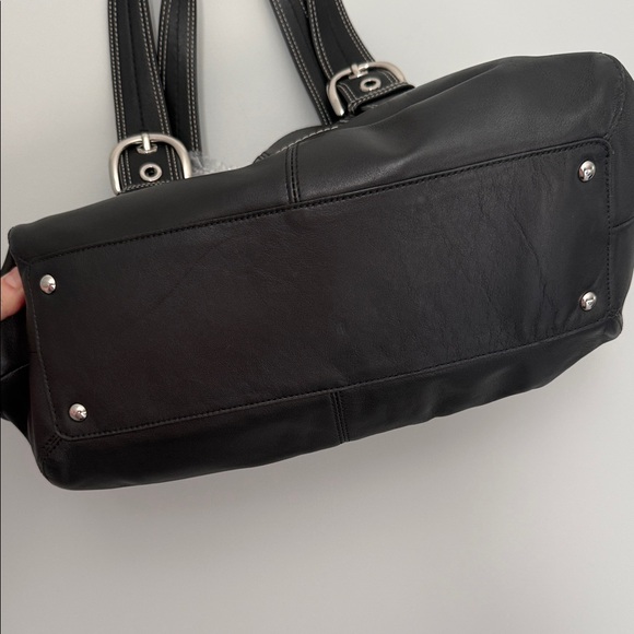 Coach Black Leather Shoulder Bag - Picture 8 of 11